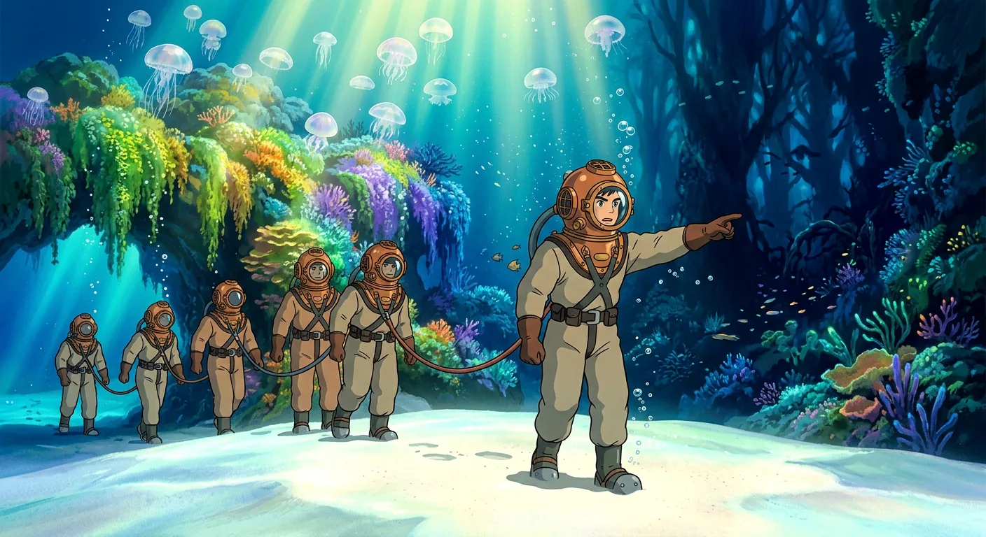 Exploring the Ocean's Sunlit Floor illustration