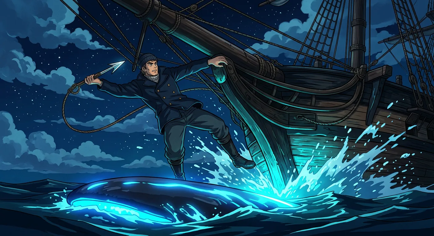 The Glowing Beast Circles the Frigate illustration