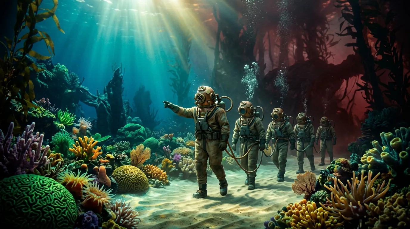 Exploring the Ocean's Sunlit Floor illustration