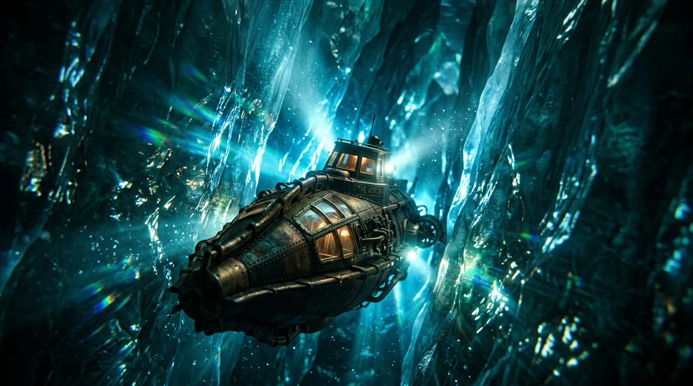 Trapped Beneath the Turning Ice illustration