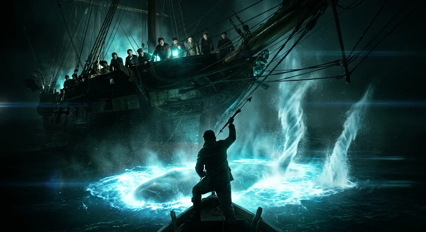 The Glowing Beast Circles the Frigate illustration