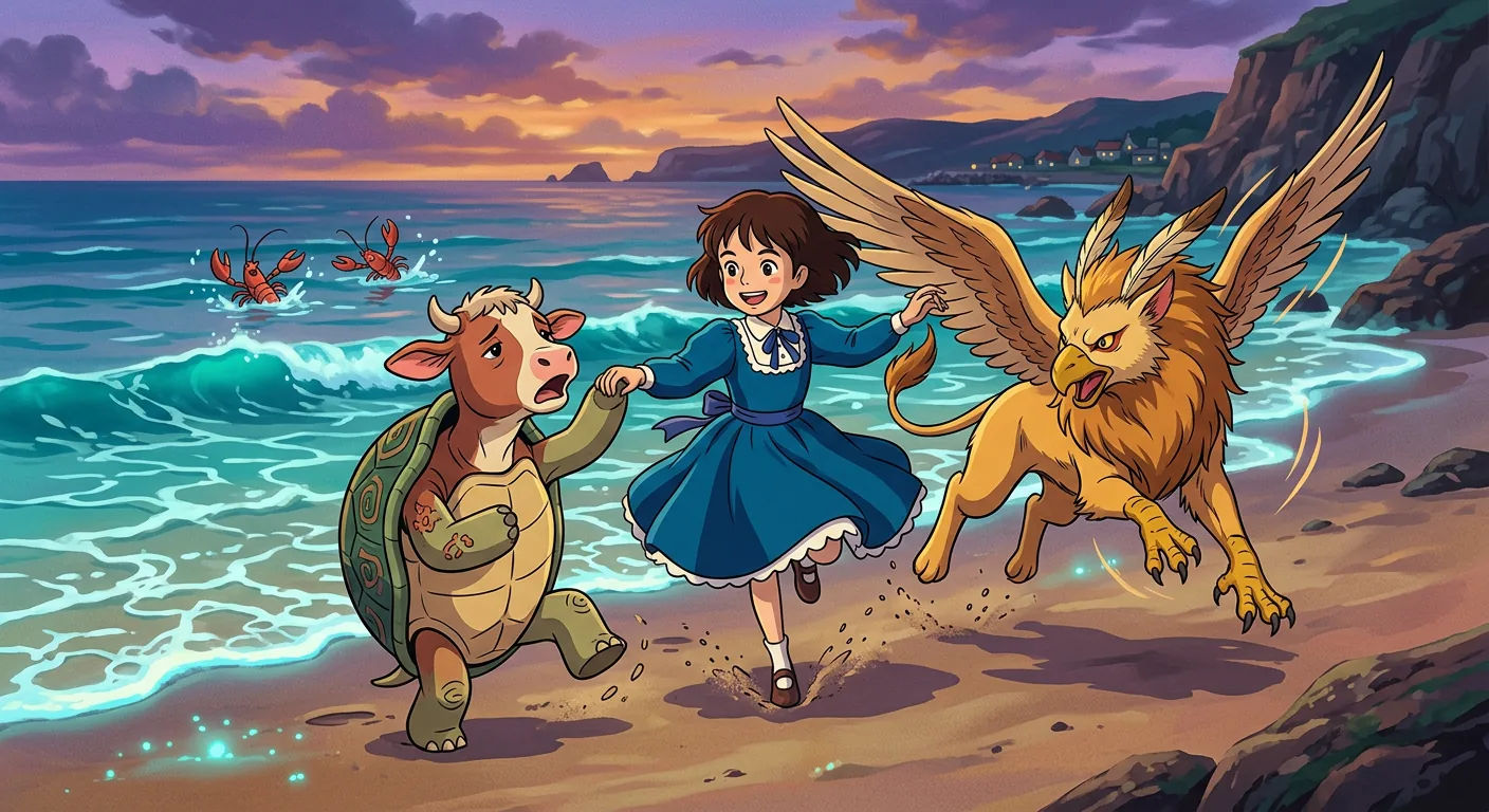 Dancing with Lobsters by the Sea illustration