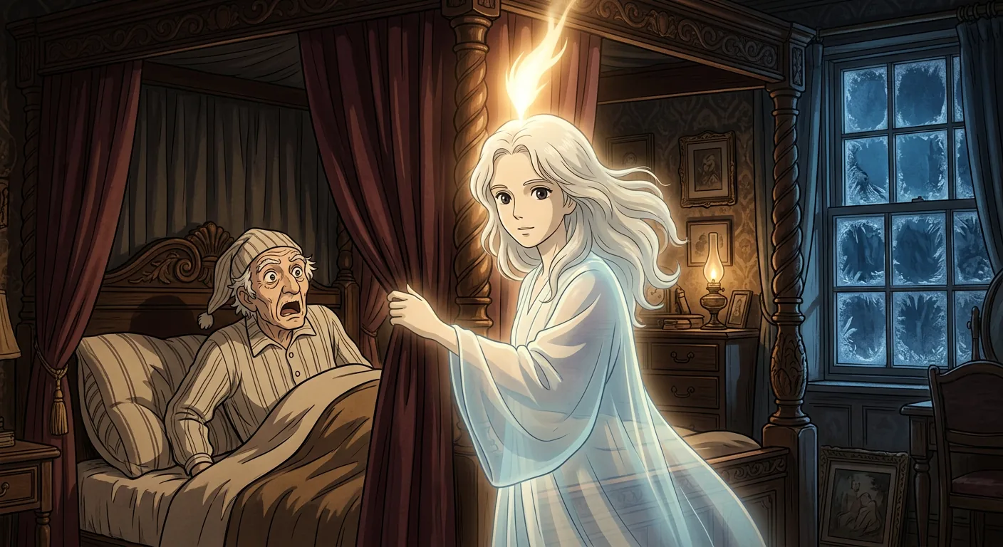 The Ghost of Christmas Past Arrives illustration