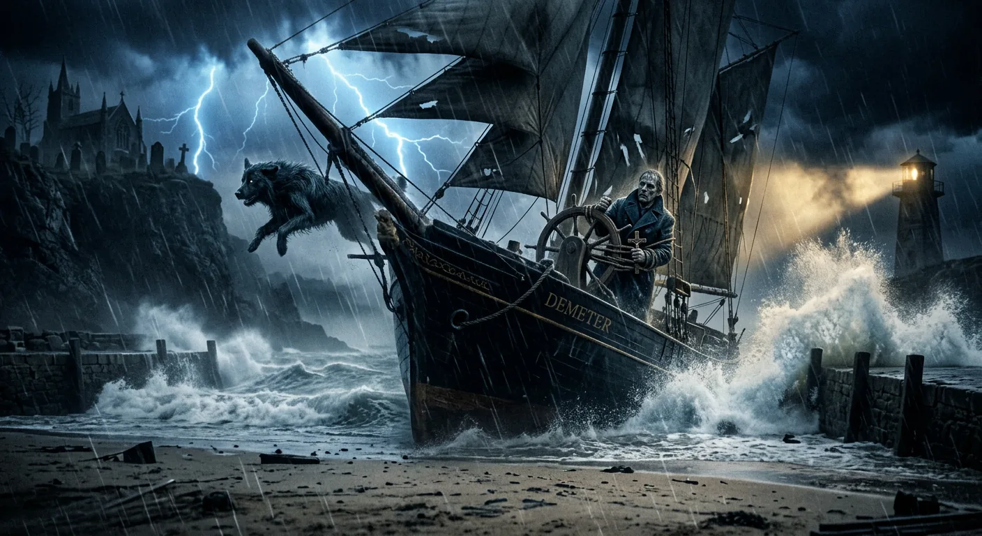 The Storm-Tossed Ship at Whitby illustration