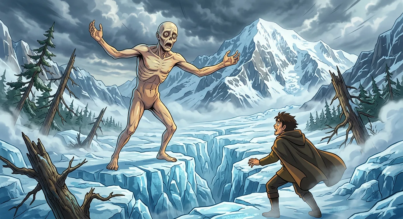 Solace and Shadows Among the Glaciers illustration