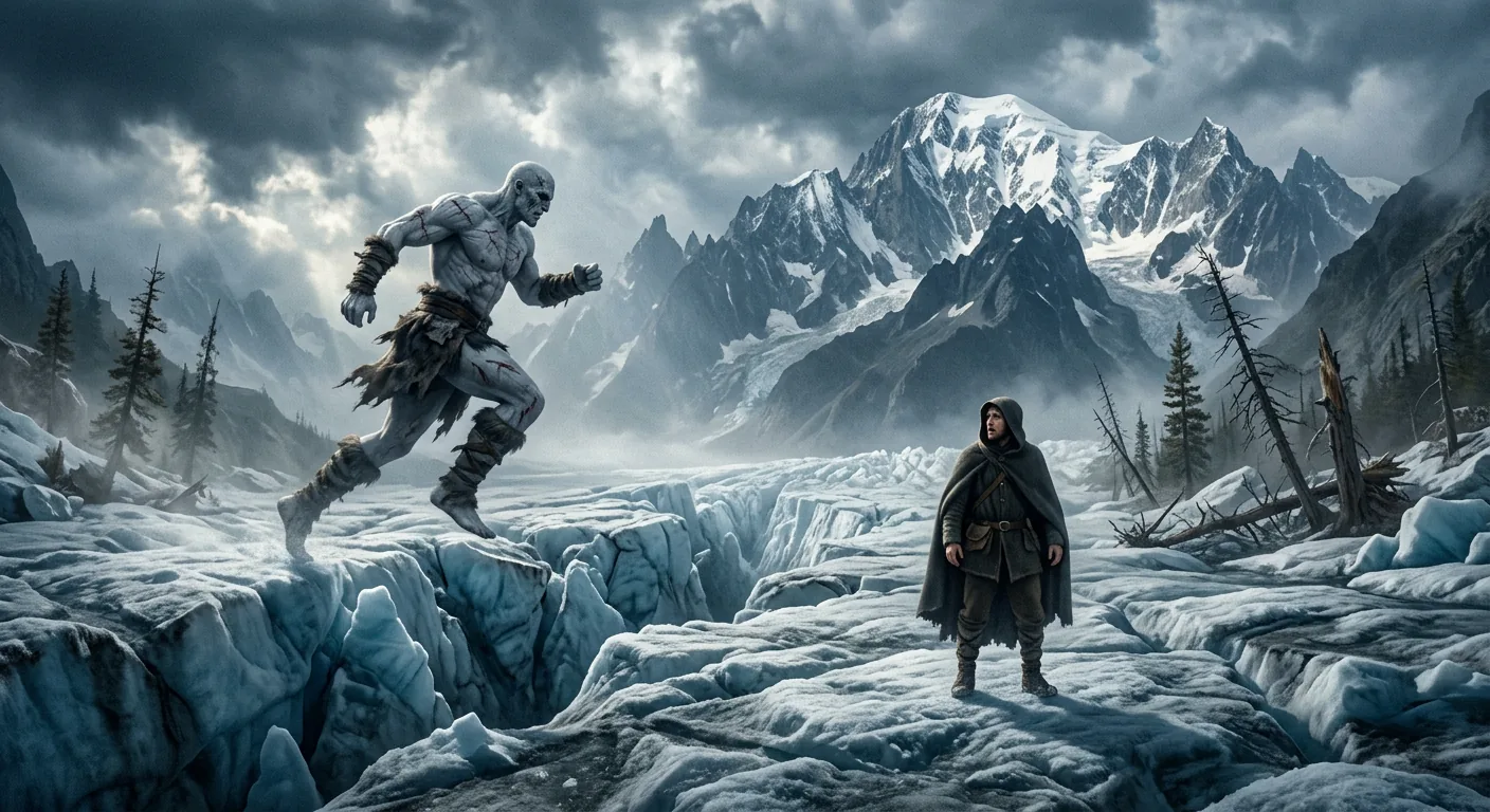 Solace and Shadows Among the Glaciers illustration