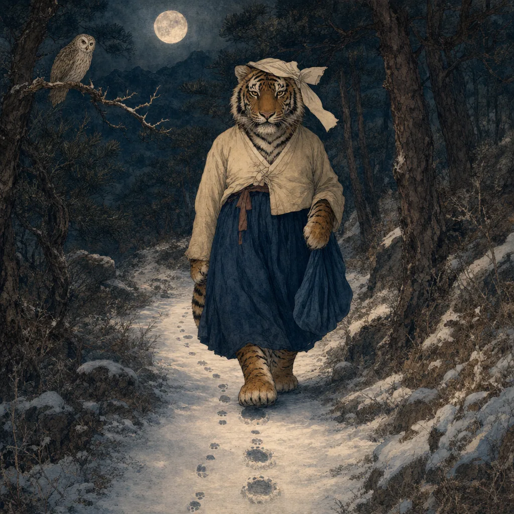 The Tiger Wears Her Clothes illustration