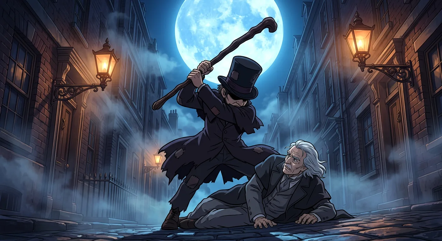 Moonlit Murder in the Fogbound Lane illustration