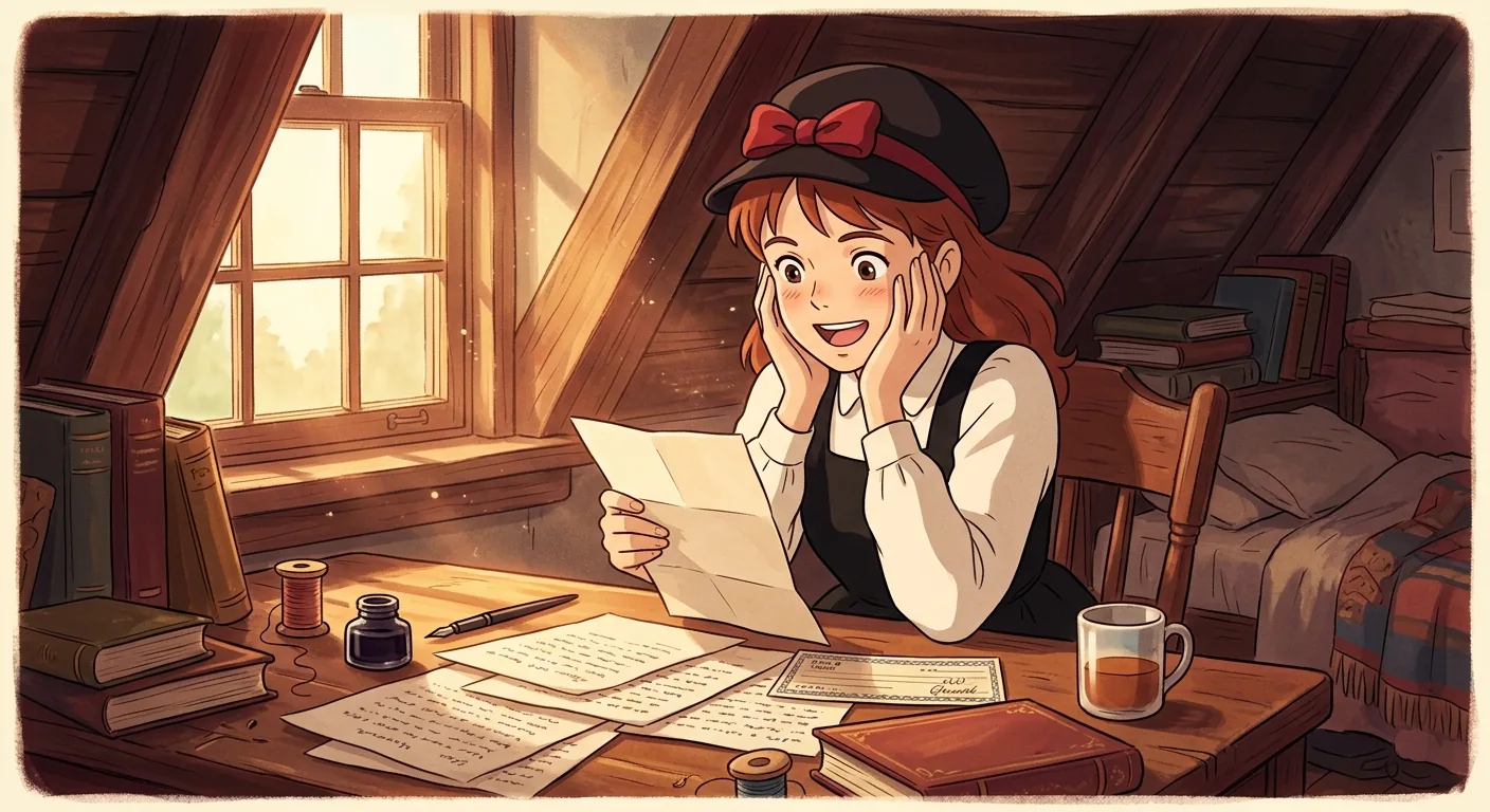 Jo's Sensational Literary Ambitions Ignite illustration