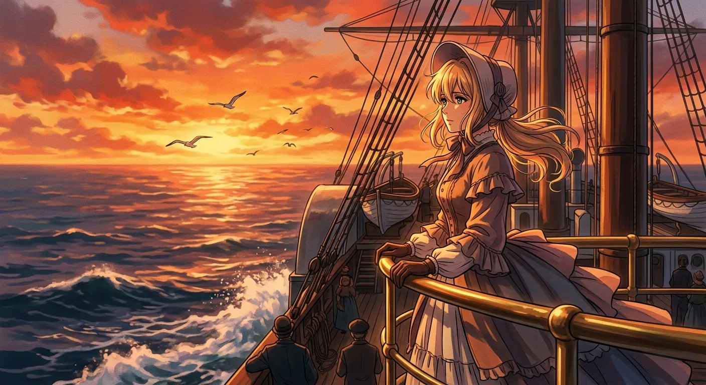 Across the Sea to England illustration