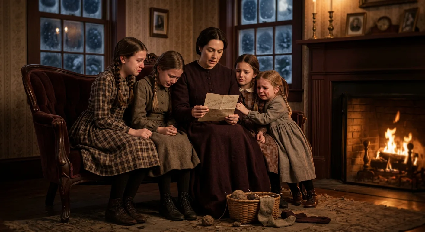 Four Sisters by the Fire illustration