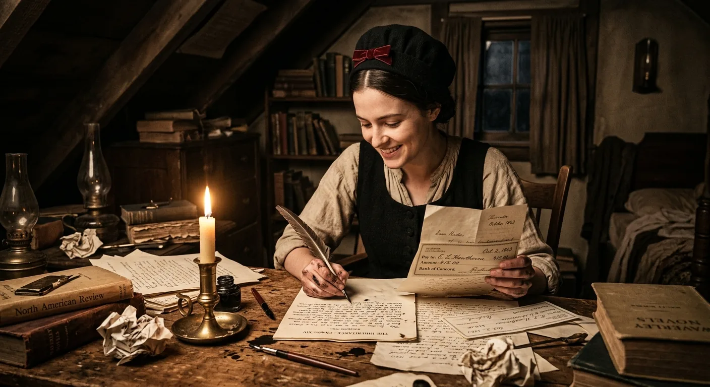 Jo's Sensational Literary Ambitions Ignite illustration