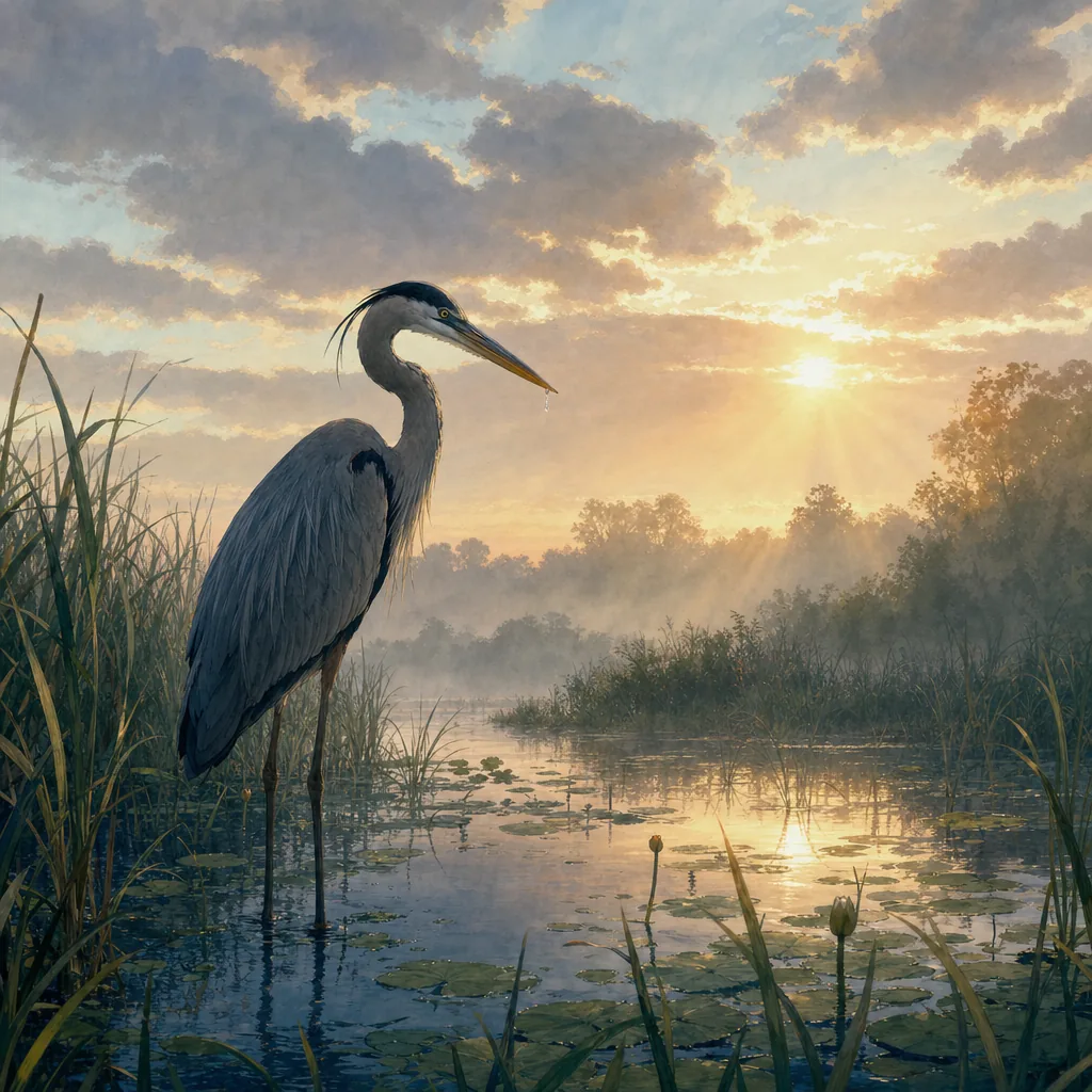 The Heron illustration