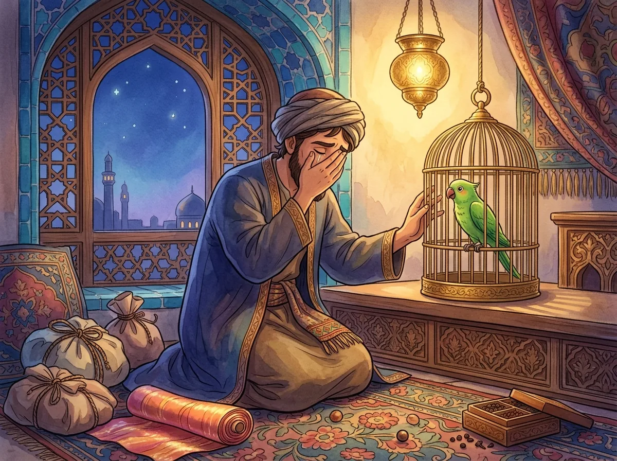 The Merchant Returns illustration