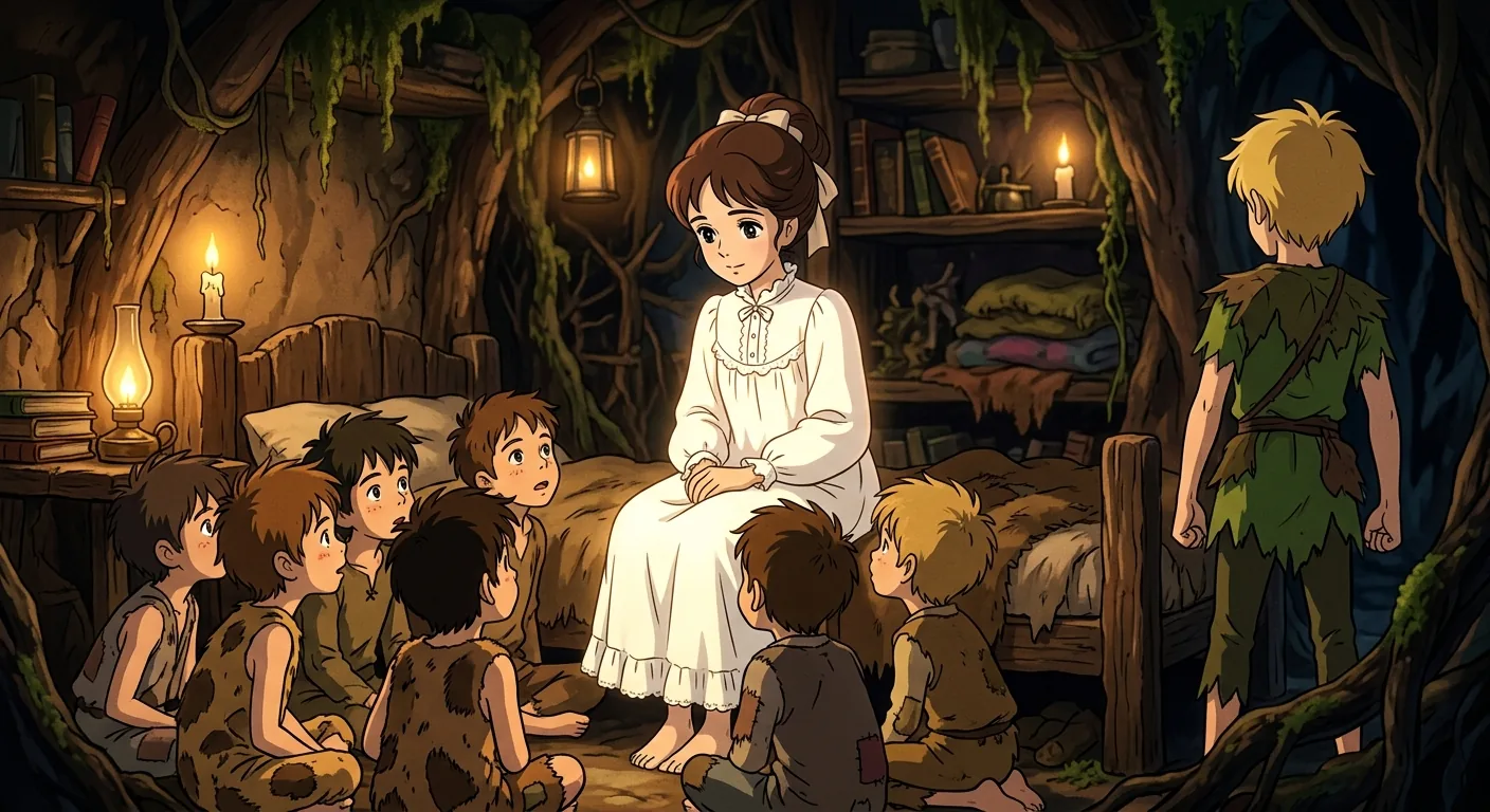 A Mother's Window Left Unbarred illustration