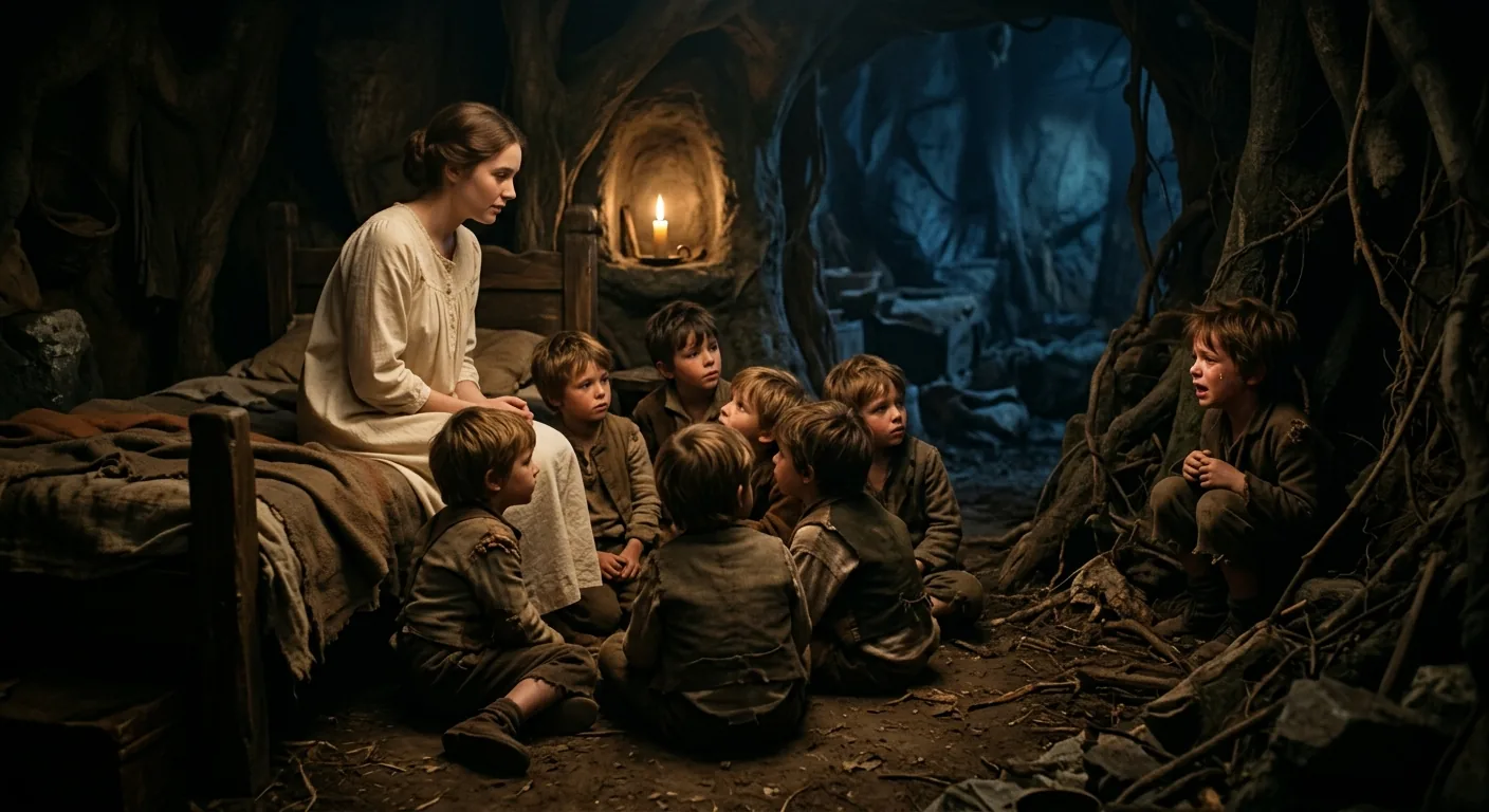 A Mother's Window Left Unbarred illustration