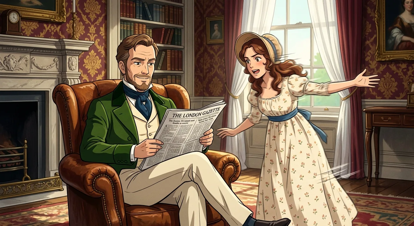 A Rich Bachelor Arrives at Netherfield illustration