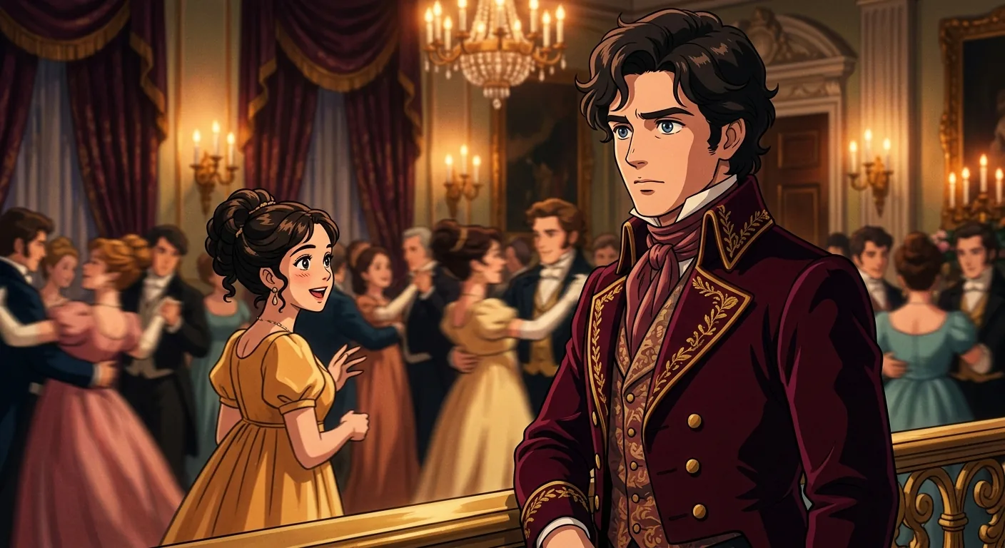 Guarded Hearts and Shifting Glances illustration