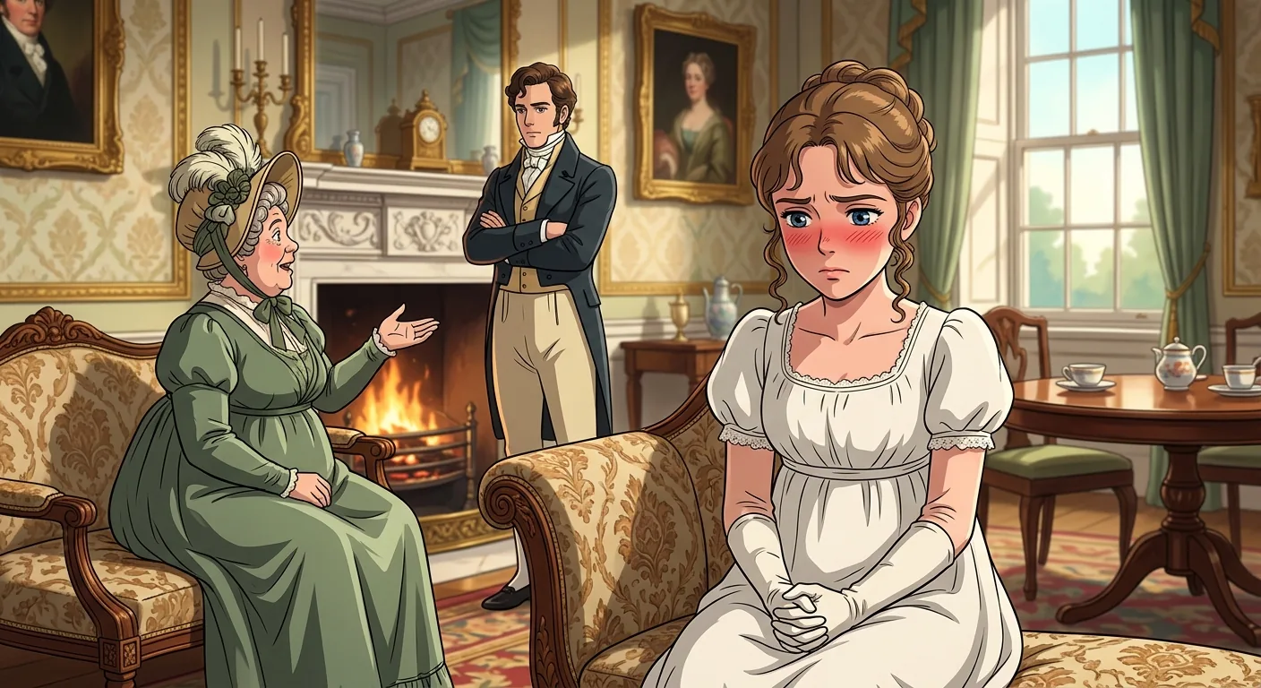 Mrs. Bennet's Triumphant Visit to Netherfield illustration