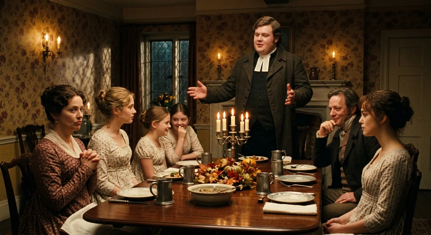 The Arrival of Mr. Collins illustration