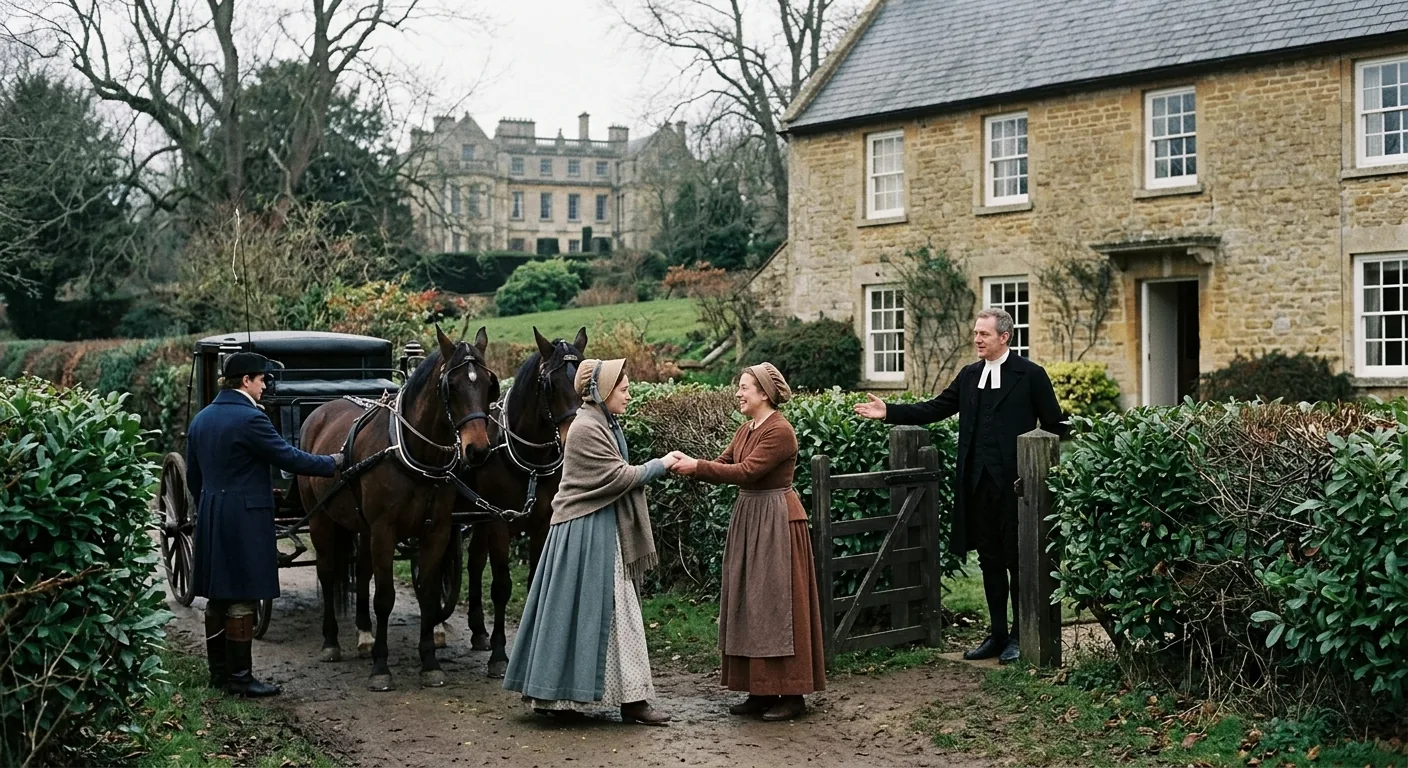 Arrival at Hunsford Parsonage illustration