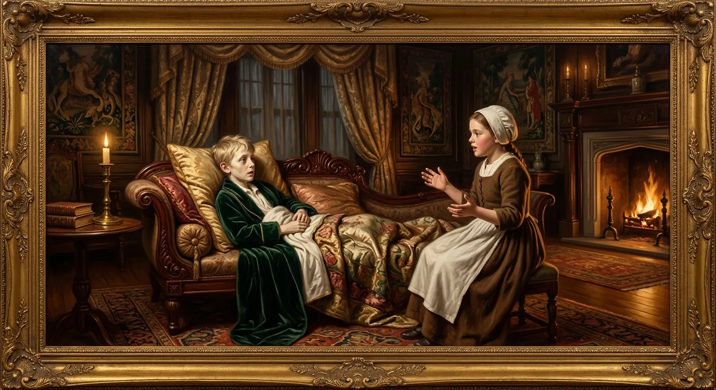 The Spoiled Boy Behind the Door illustration