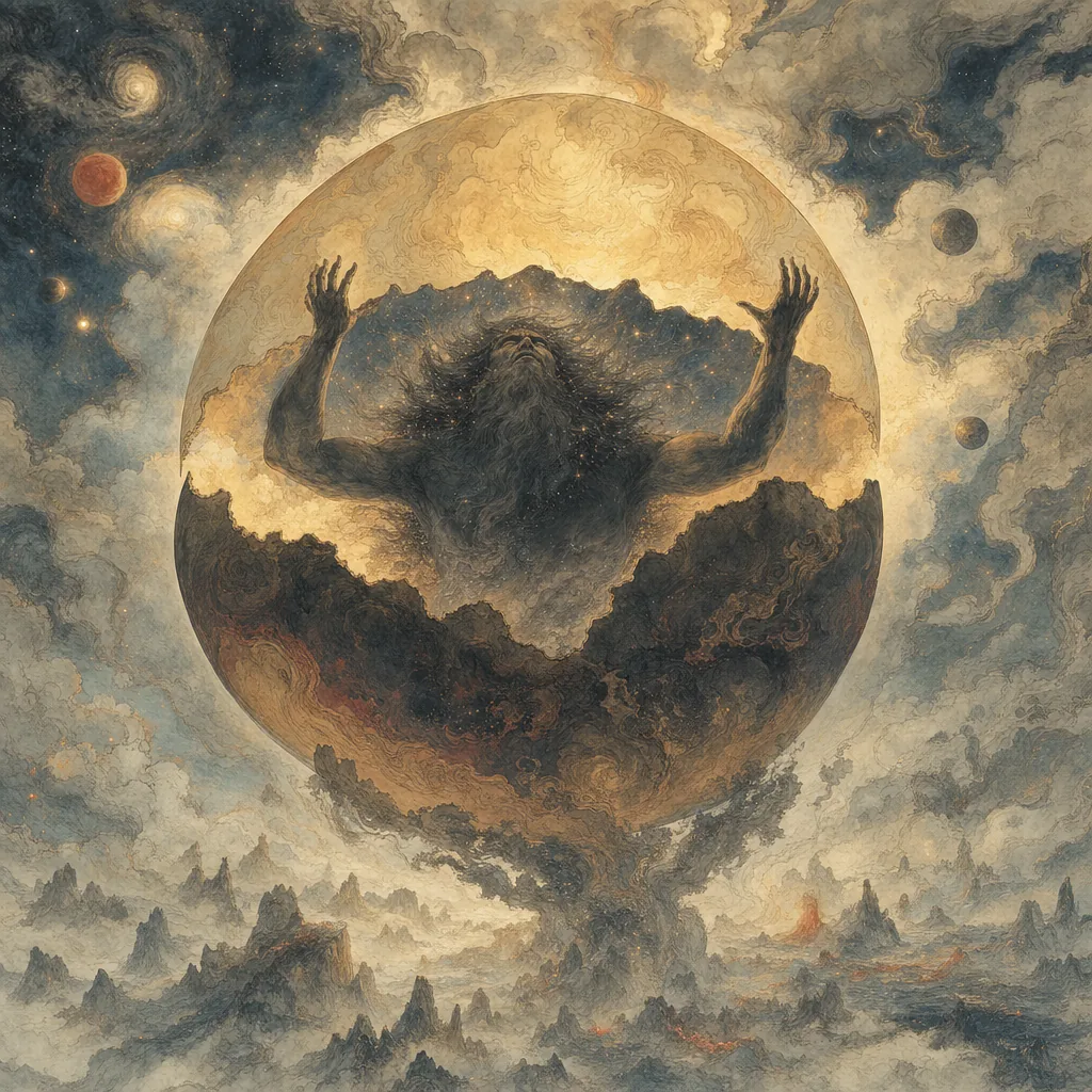 Pangu Separates Heaven and Earth illustration