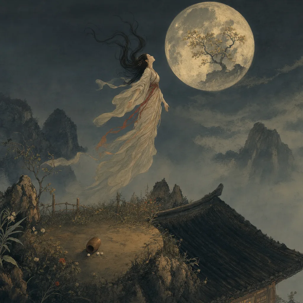Chang'e Ascends to the Moon illustration