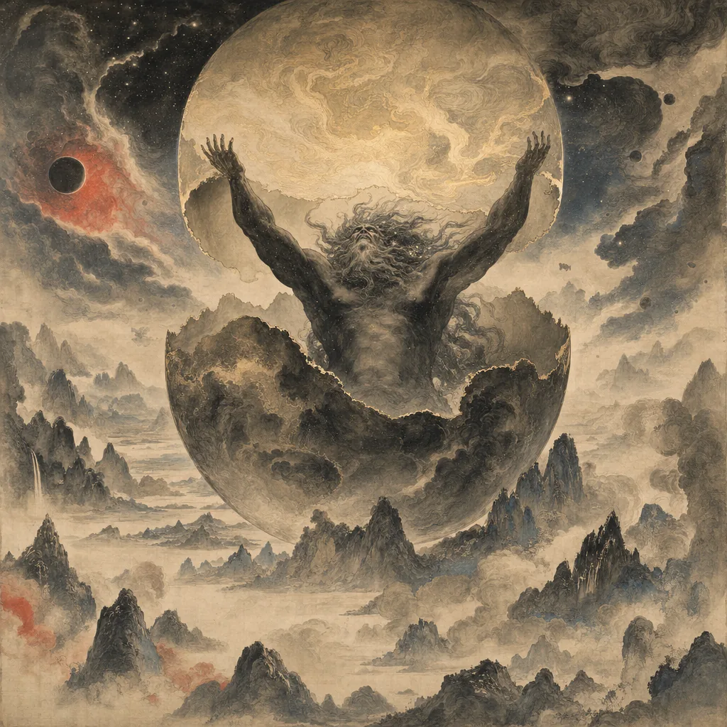 Pangu Separates Heaven and Earth illustration