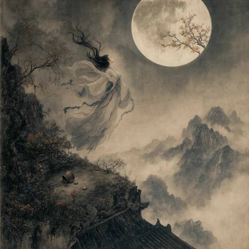 Chang'e Ascends to the Moon illustration