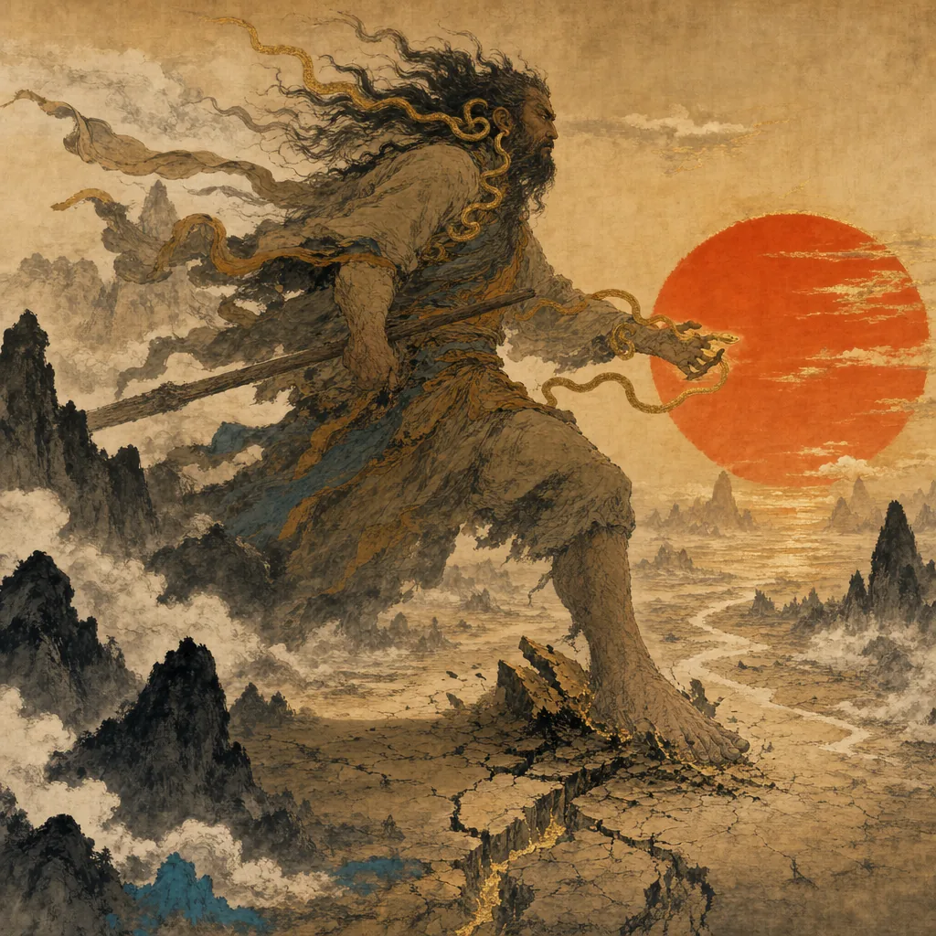 Kuafu Chases the Sun illustration