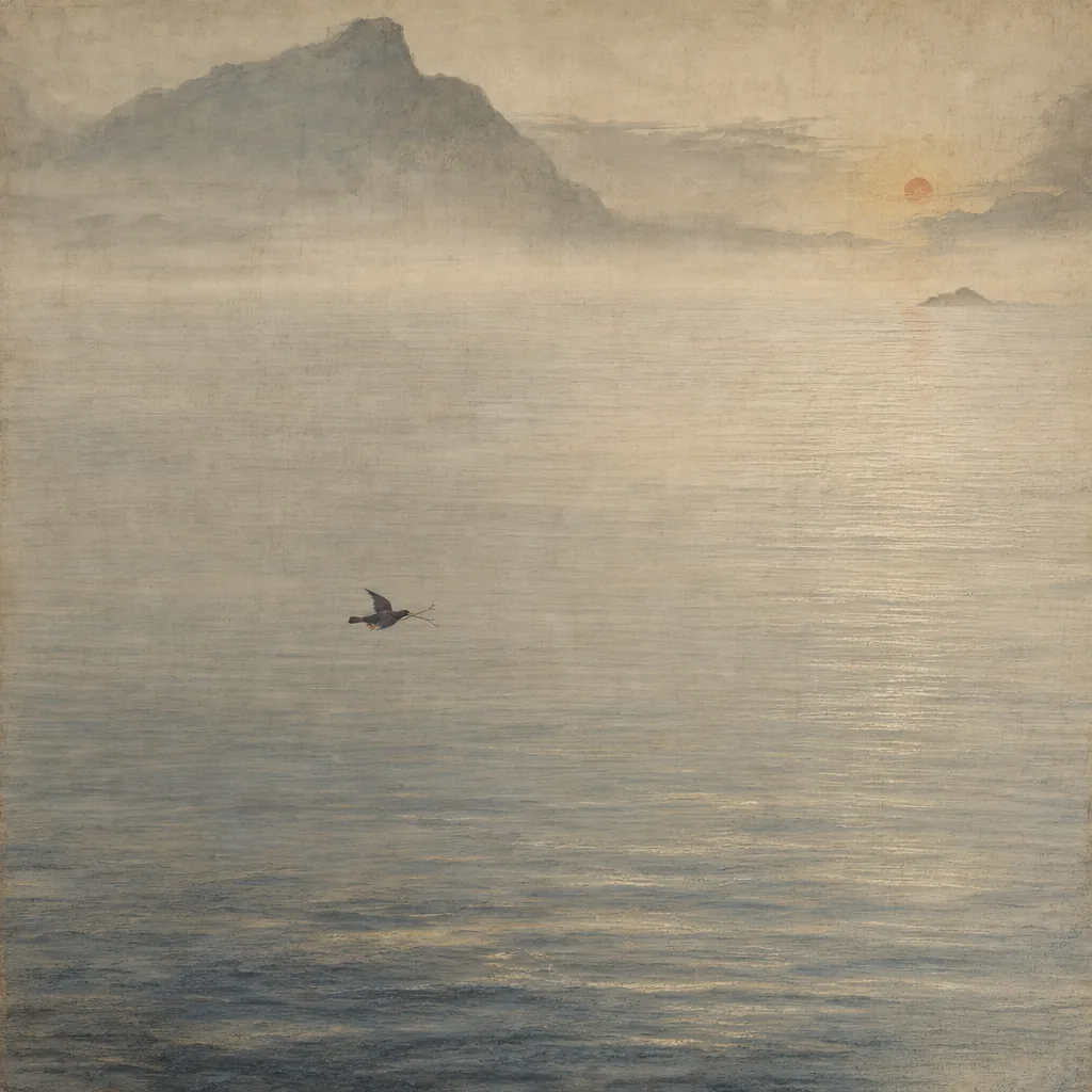 The Bird Jingwei and the Sea illustration