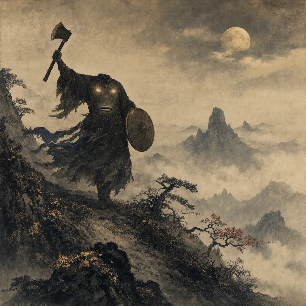 The Dance of Xing Tian illustration