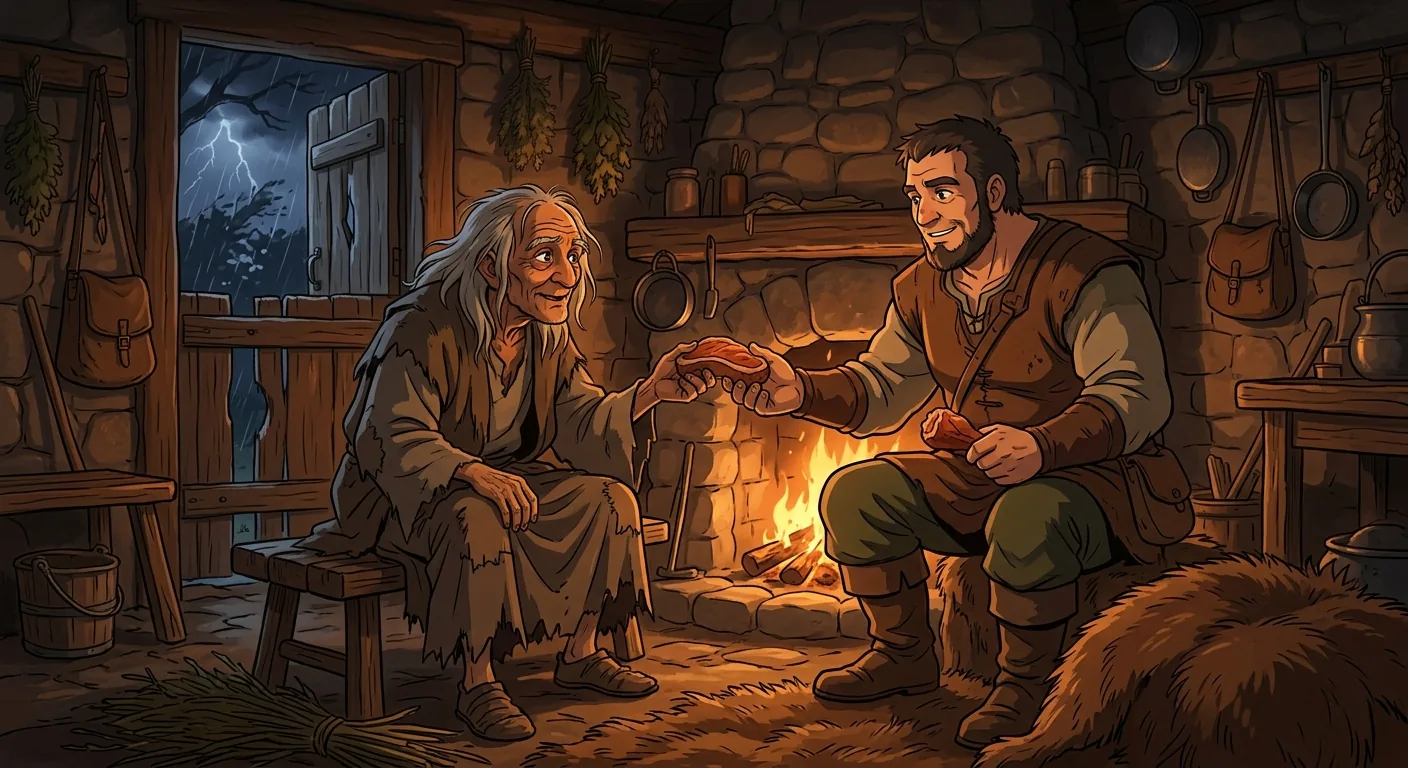 The Swineherd's Loyal Welcome illustration