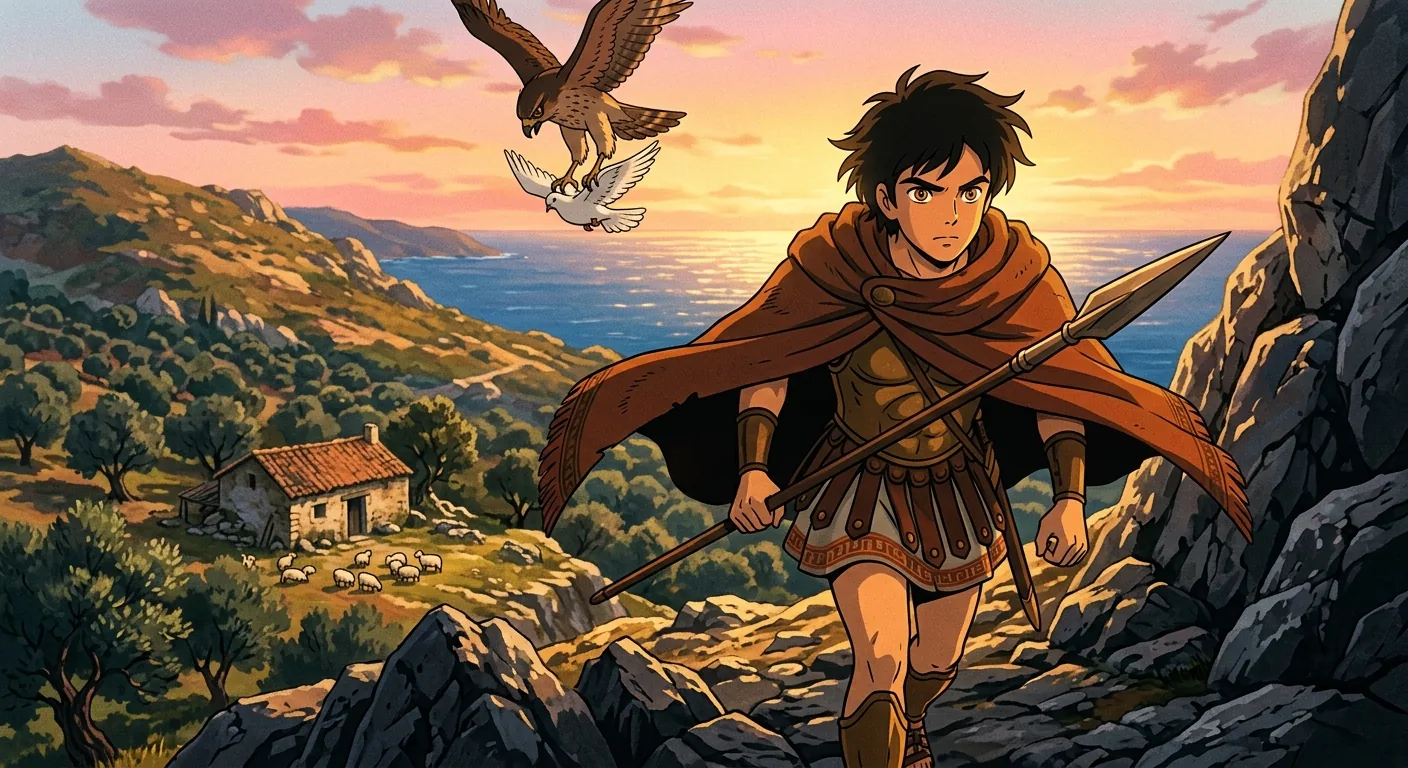 The Son's Urgent Return to Ithaca illustration