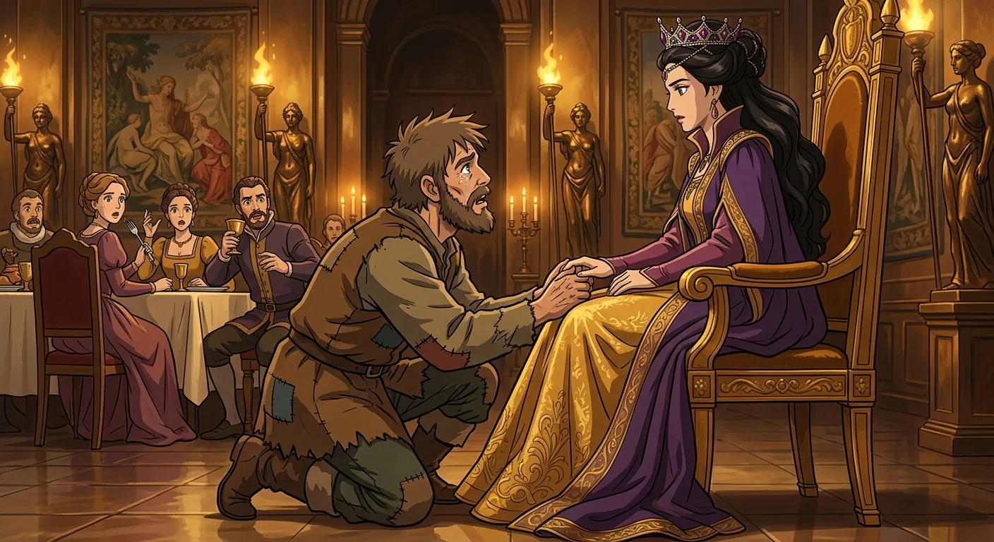 Veiled Stranger in the Gleaming Palace illustration