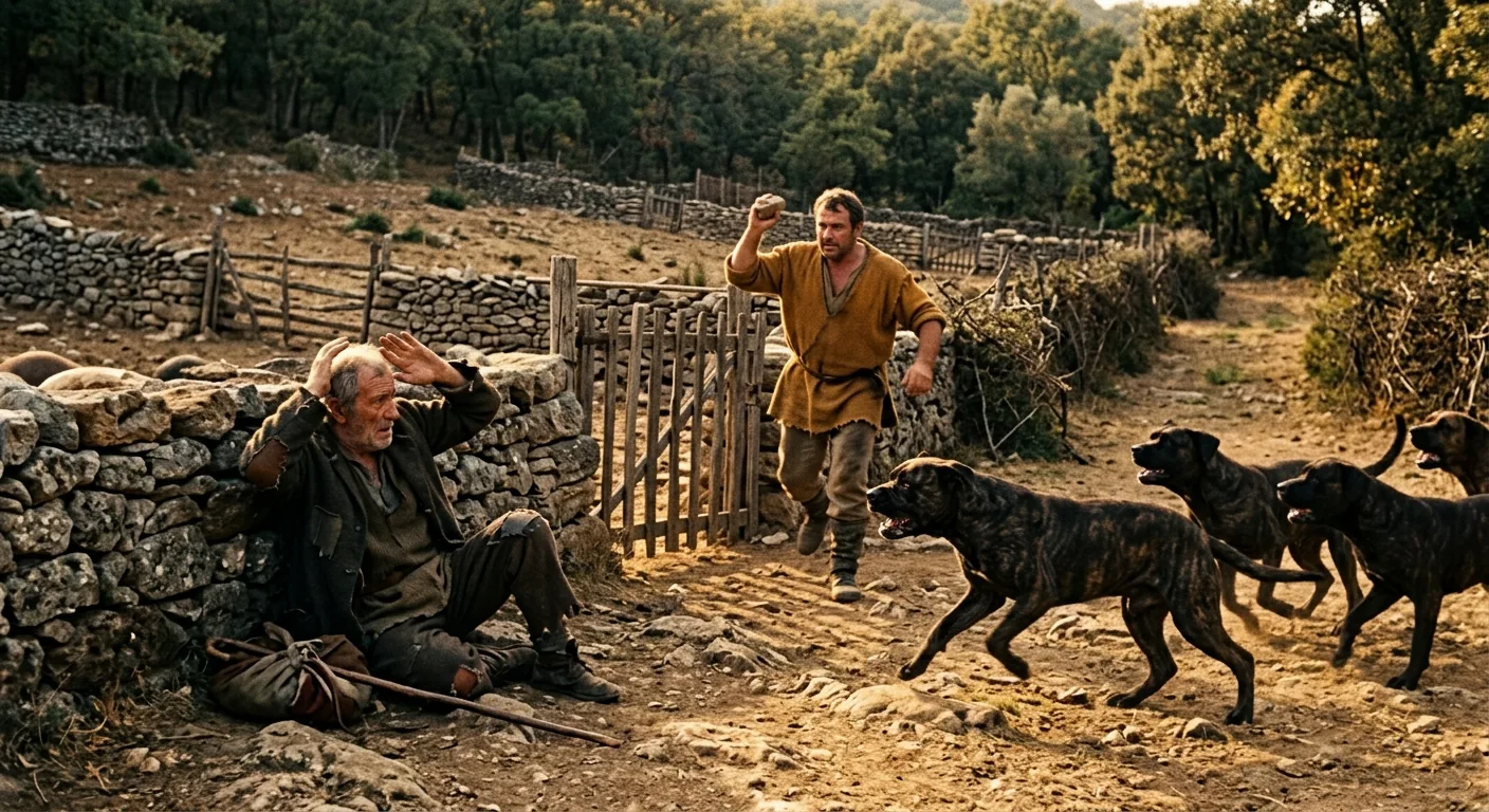 The Swineherd's Loyal Welcome illustration