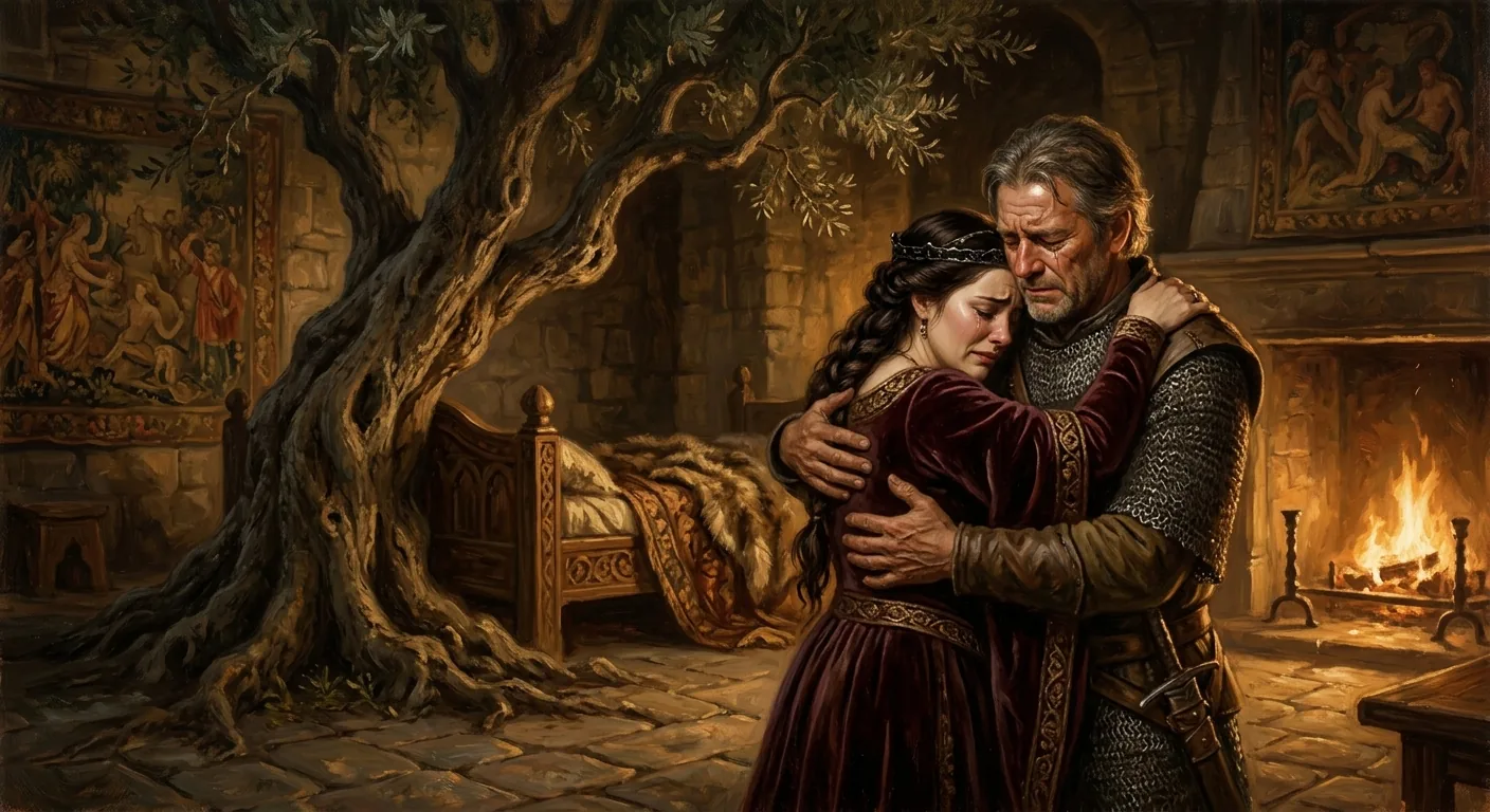 Penelope Tests the Stranger by the Fire illustration