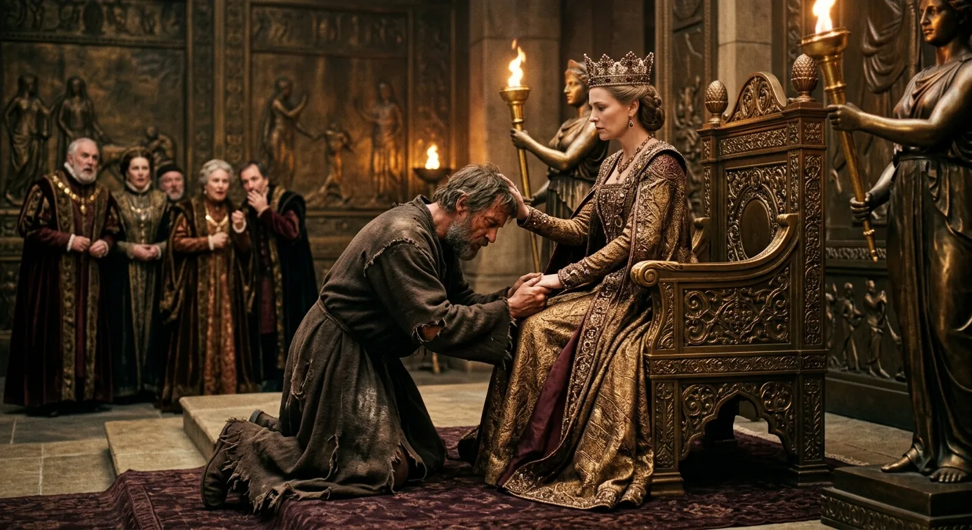 Veiled Stranger in the Gleaming Palace illustration