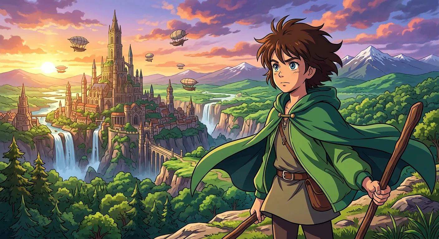 Fire and Flight Through the Forest illustration