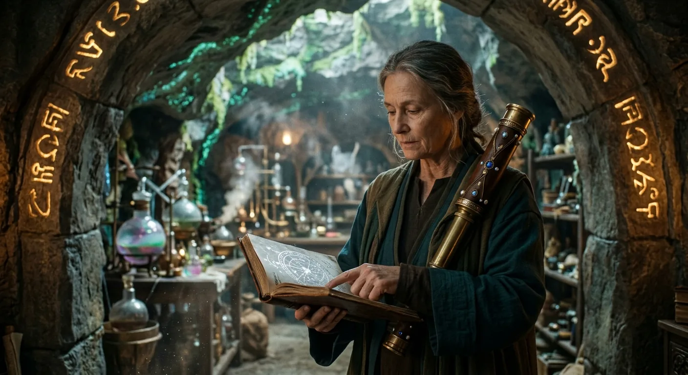 Fire and Flight Through the Forest illustration