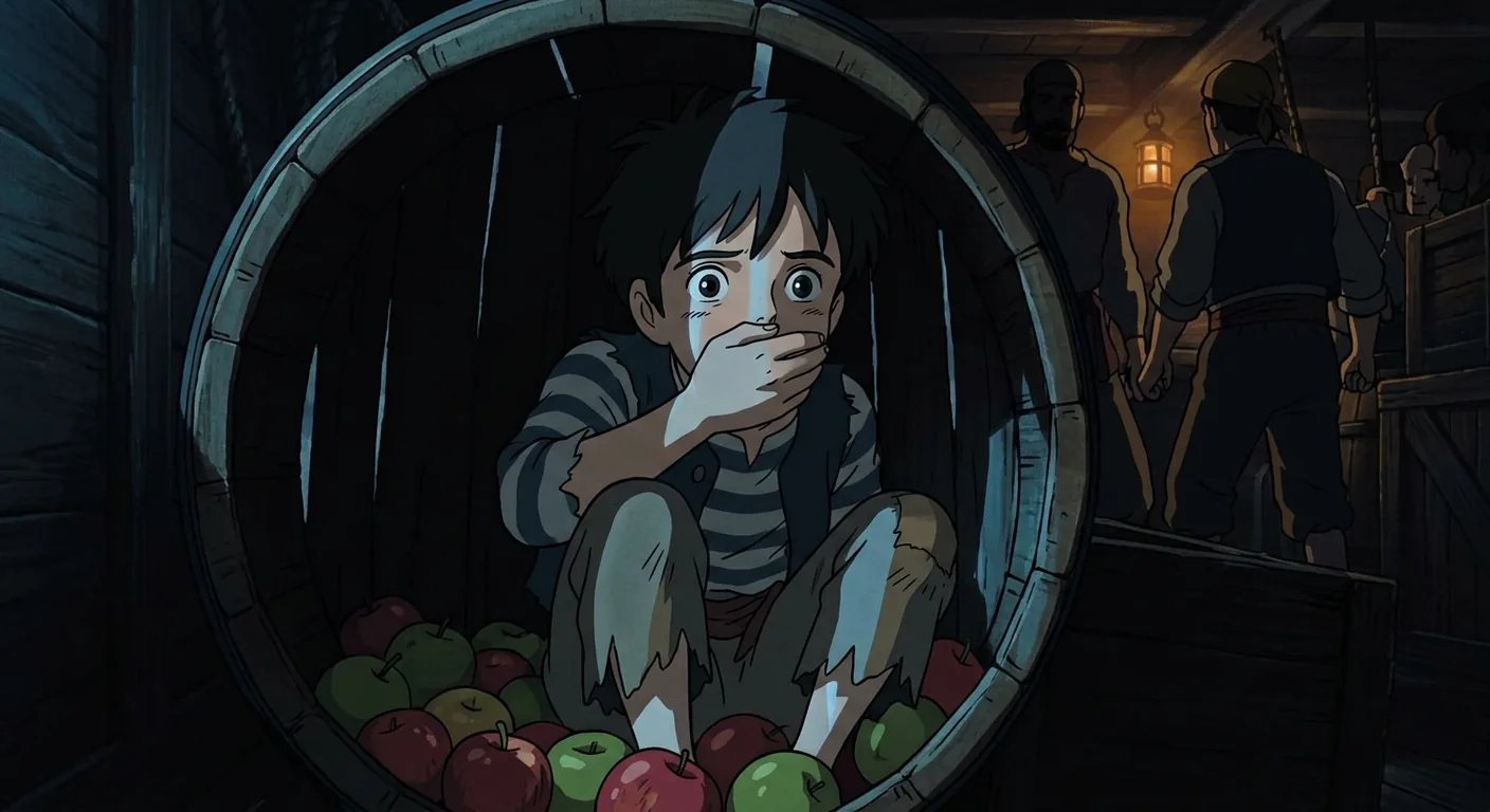 Silver's Dark Confession in the Hold illustration