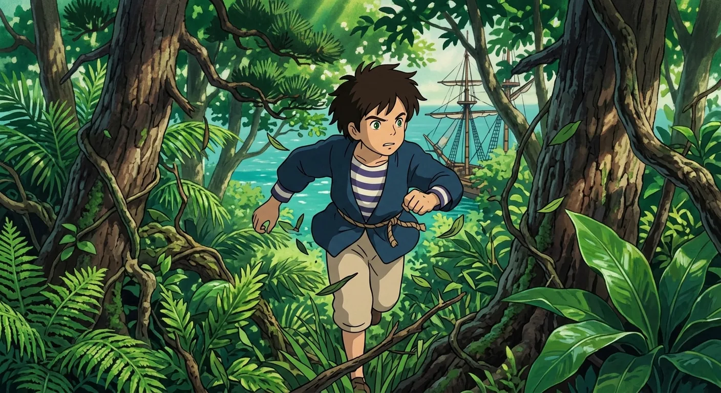 A Grim Arrival at Treasure Island illustration