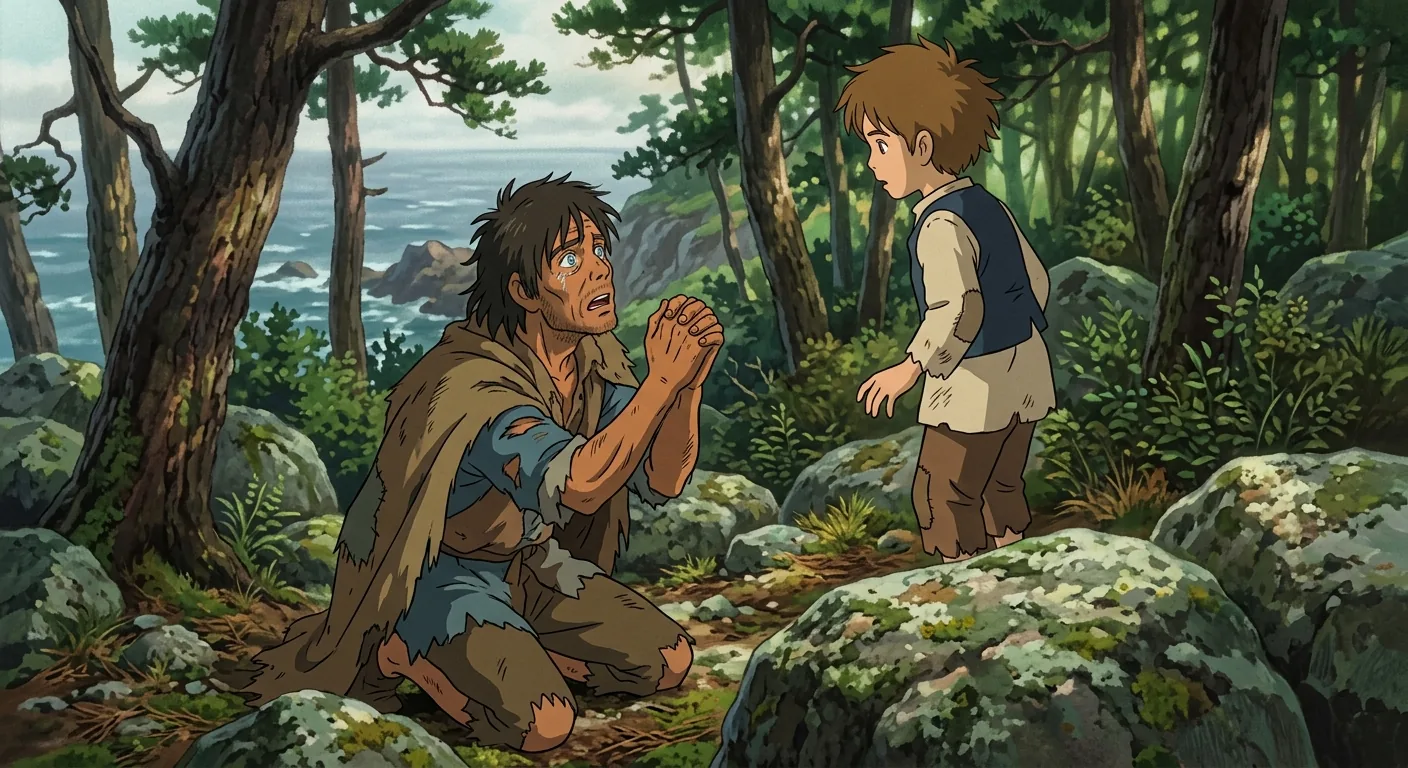 Ben Gunn's Lonely Island Refuge illustration