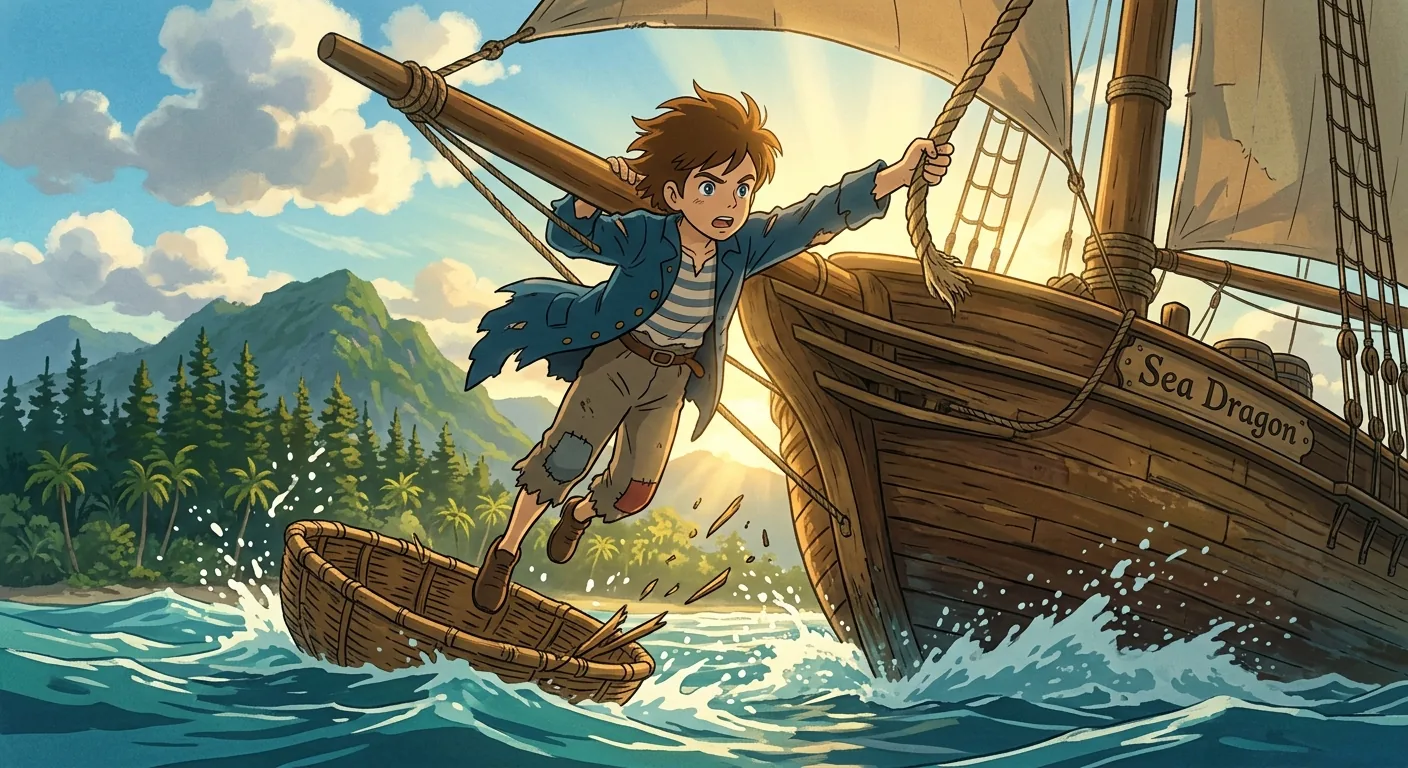 Adrift Among Waves and Sea Lions illustration