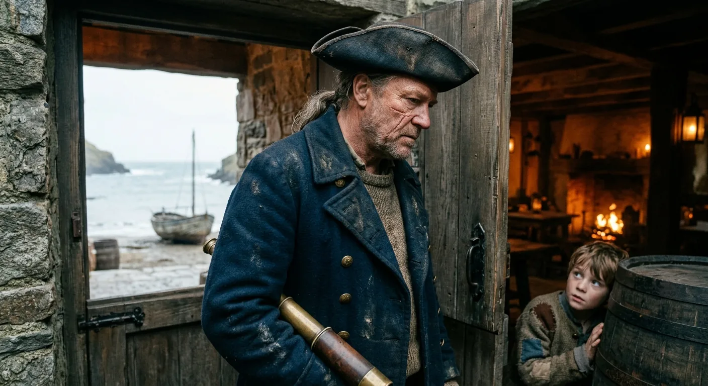 A Scarred Stranger Seeks Refuge illustration