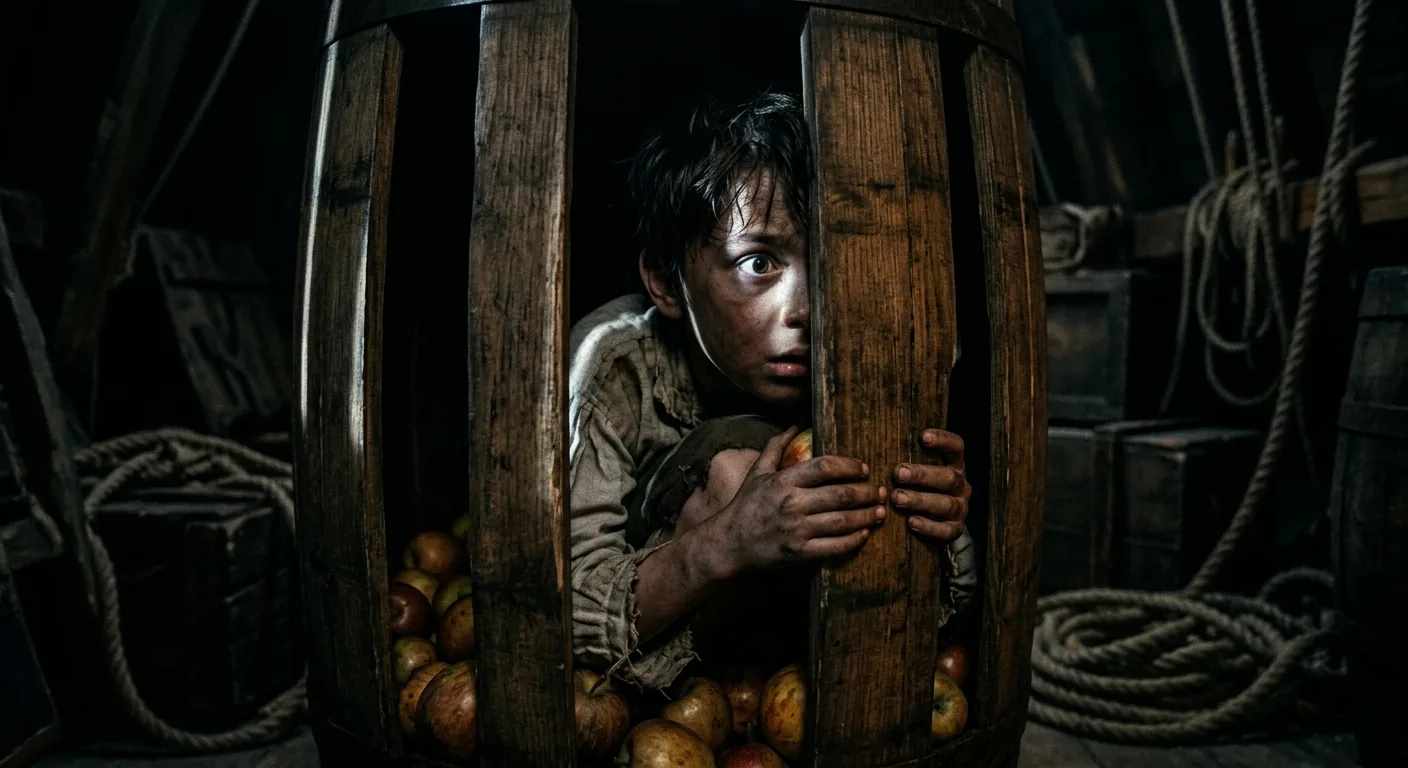 Silver's Dark Confession in the Hold illustration