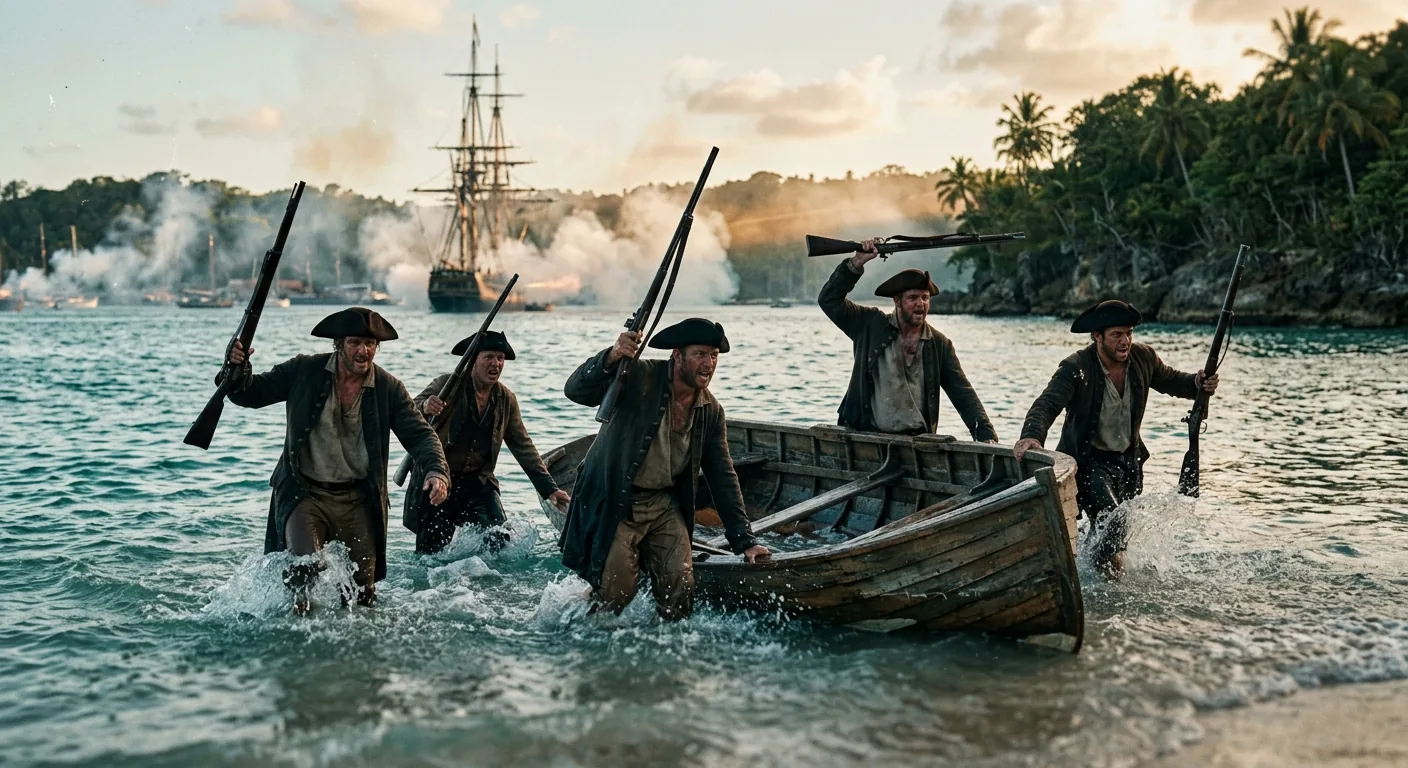 Desperate Crossing Under Enemy Fire illustration