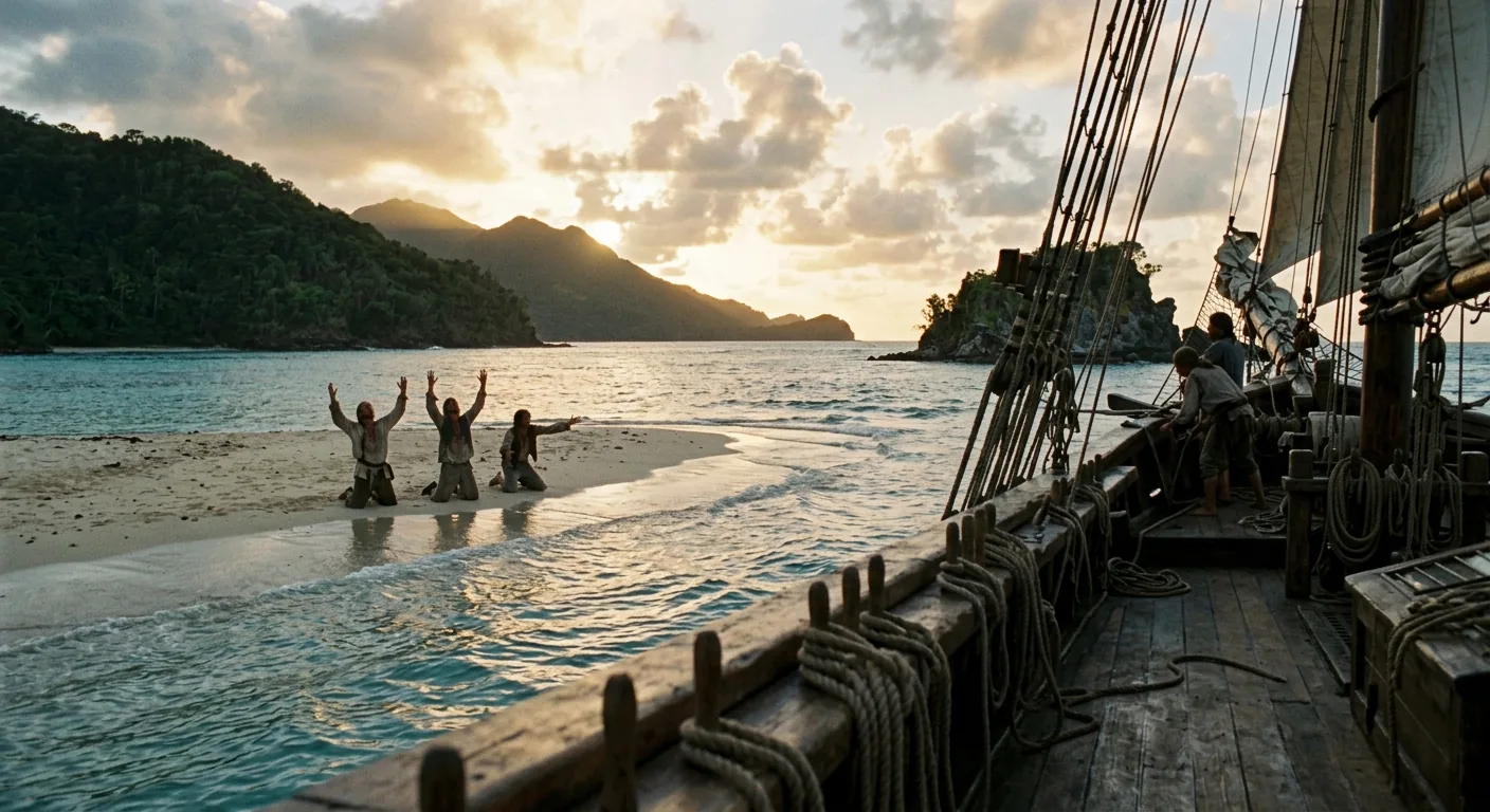 Gold, Farewell, and Marooned Mutineers illustration