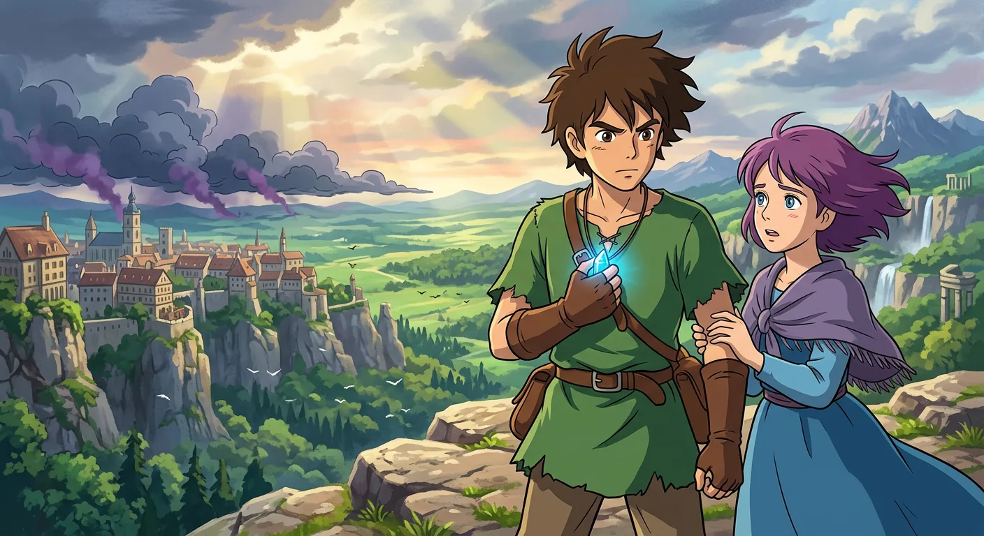 Midnight Journey Through Fire and Lightning illustration